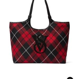 BNWT Victorias Secret Red Plaid Flannel Purse